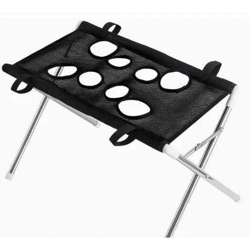 Fold-Flat Fabric Pet Grooming Sling Hammock with Stainless Steel Stand, Restraint Harness for Dog & Cat Nail Clipping, Bathing