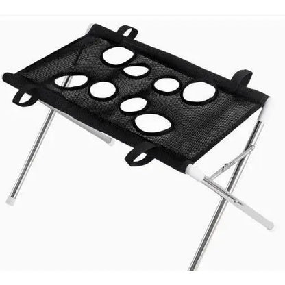 Fold-Flat Fabric Pet Grooming Sling Hammock with Stainless Steel Stand, Restraint Harness for Dog & Cat Nail Clipping, Bathing