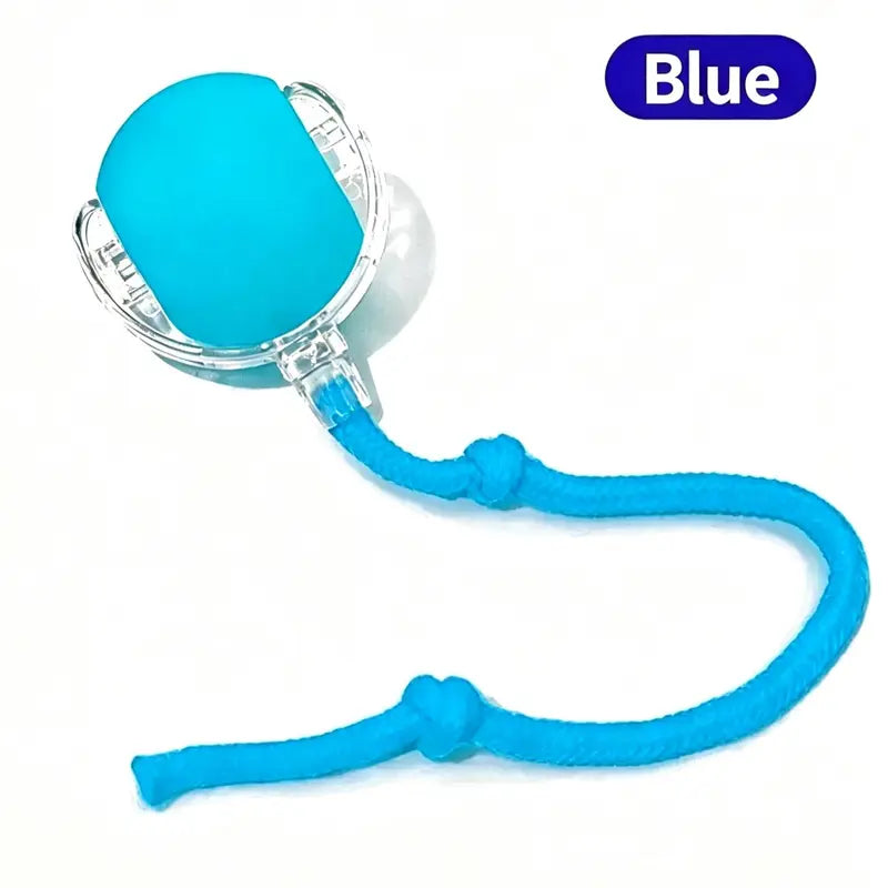 Interactive Usb-Rechargeable Smart Rolling String Cat Toy Ball - Light-Up, Quiet Adjustable Mode, Bite-Wear Resistant, Shatterproof, Non-Toxic, Replaceable Wavy-Texture Shell, 8-Color Indoor Kitten Hunting Toy with Automatic Bird Sound Movement