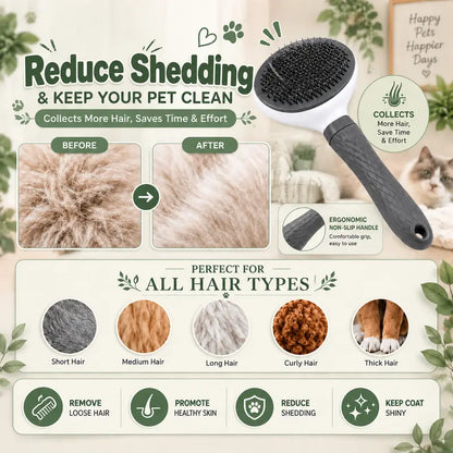 Cat 5-Piece Bath & Trim Grooming Kit - Deshedding Brush, Nail Clipper, Silicone Parts, Massage Shampoo Brush, Anti-Bite Bath Bag, Universal Fit Fur Control Pet Care Set