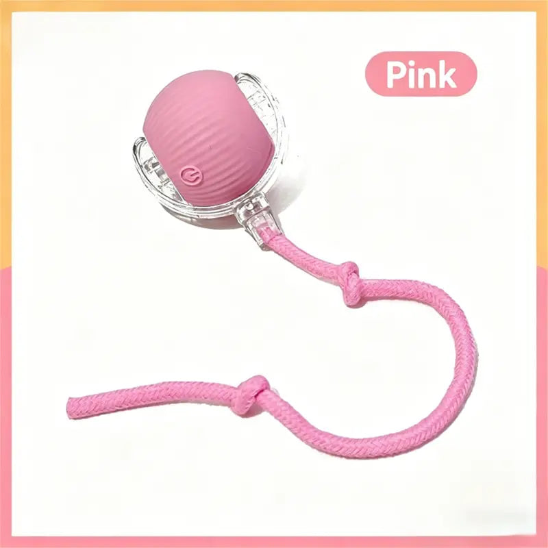 Interactive Usb-Rechargeable Smart Rolling String Cat Toy Ball - Light-Up, Quiet Adjustable Mode, Bite-Wear Resistant, Shatterproof, Non-Toxic, Replaceable Wavy-Texture Shell, 8-Color Indoor Kitten Hunting Toy with Automatic Bird Sound Movement