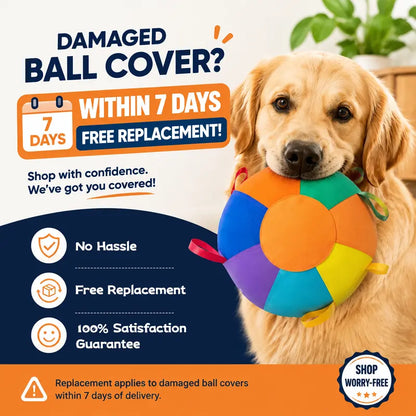 Dog Herding Ball - Vibrant Color, Upgraded Reinforced Design, Mental & Physical Exercise Interactive Toy High Bounce Dog Ball, Easy to Clean for Backyard Daily Playtime,Familyfun