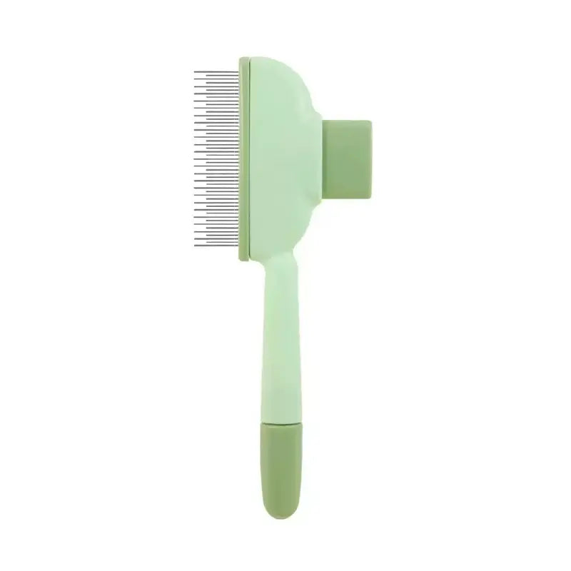 Dog & Cat 2-Pack Deshedding Brush Set - 1-Click Self-Cleaning Grooming Tool, Stainless Steel Comb, Ergo Grip, Fur Detangler, Universal Fur Remover, Loose Hair Collector