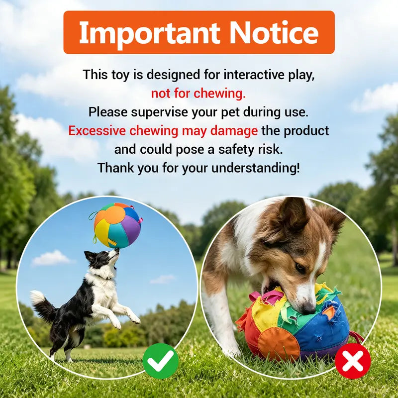 Dog Herding Ball - Vibrant Color, Upgraded Reinforced Design, Mental & Physical Exercise Interactive Toy High Bounce Dog Ball, Easy to Clean for Backyard Daily Playtime,Familyfun