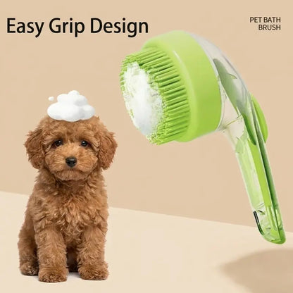 2026 New Universal 2-In-1 Pet Bathing Deshedding Brush - Ergonomic Handle, Plastic Body, Built-In Shampoo Dispensing, 8In×3In×4In Massage Aid, Reduces Shedding, Boosts Blood Circulation for Dogs (Home Supplies)