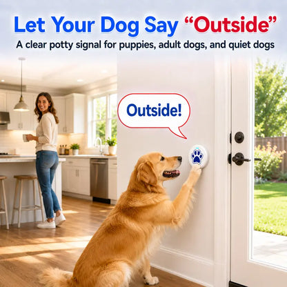 Chunhee Dog Potty Training Doorbell Kit - Durable Design, 36 Custom Sounds, Adjustable Volume (0-115dB), Touch Activation, Indoor & Outdoor Use for Effective Potty Training