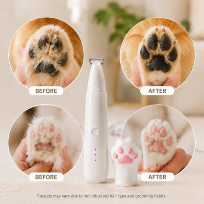 Cordless Dog & Cat Paw Hair Trimmer Clipper - Pet Groomer Tools, 18Mm Wide Solid Blade, Low Noise, USB-C Rechargeable, Precision Trim Claw Care Tool